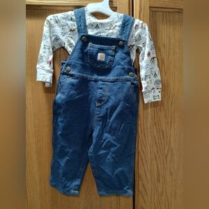 Carhartt 3 piece overalls outfit 12M